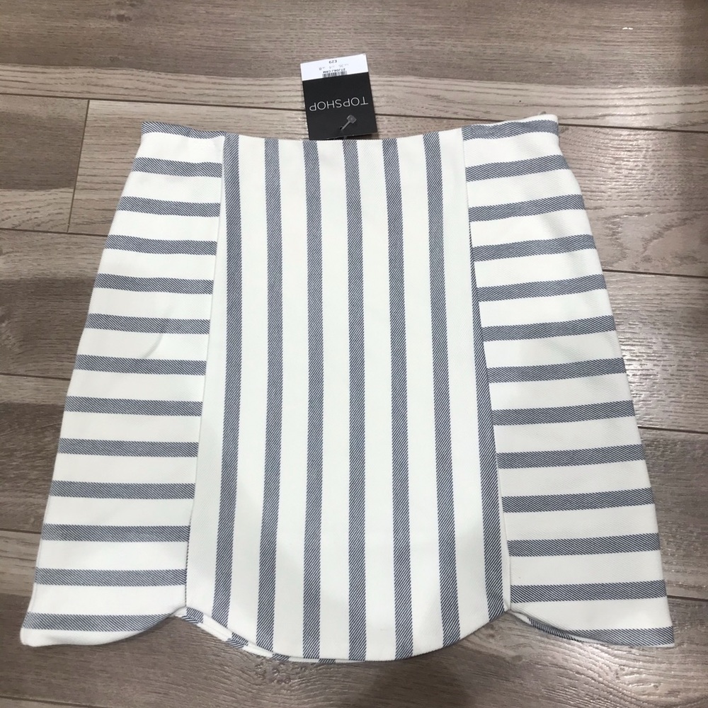Topshop Striped Mini Skirt w/ Tags